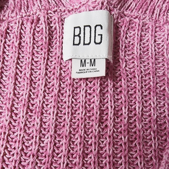 BDG Oversized Drop Shoulder Button Down V-Neck Cotton Blend Cardigan - Picture 9 of 9